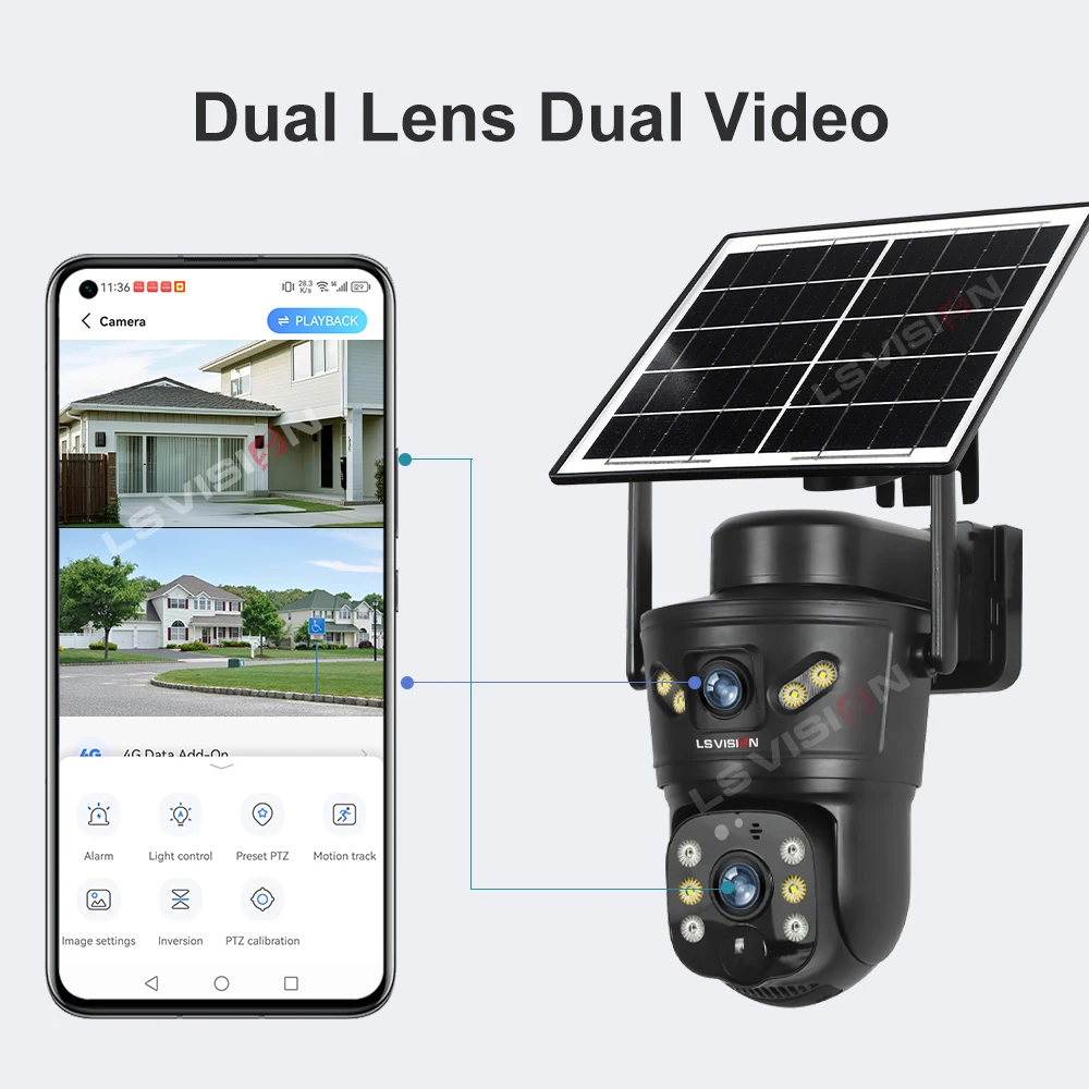 Caméra de surveillance avec energie